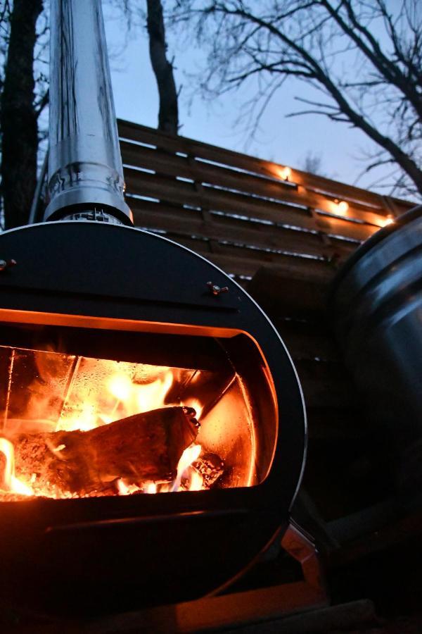 Tente Bivouac Option Bain Chauffee Au Bois Idrac-Respailles Exterior foto